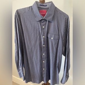 Tommy Bahama‎ Men’s Long Sleeve  Blue Checker Button Down Shirt Sz XL